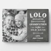Lolo Grandfather Vaderdag Kinder Foto Fotoplaat (voorkant)