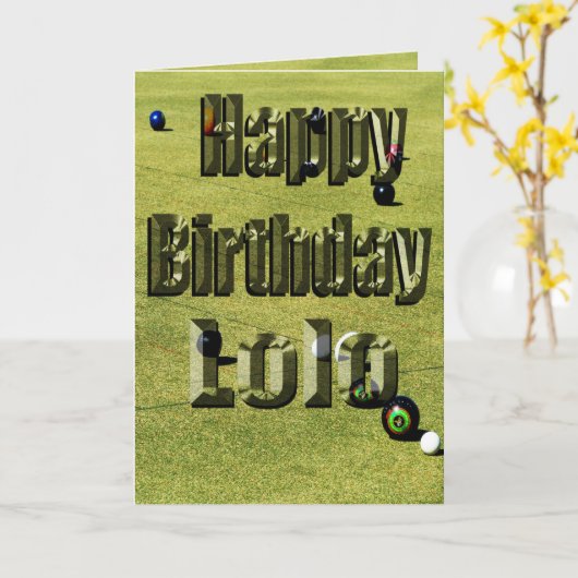 Lolo Lawn Bowles Carte d'anniversaire, (Fleur jaune)