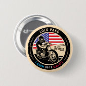 Lolo Pass Idaho-motorfiets Ronde Button 5,7 Cm (Voorkant /achterkant)