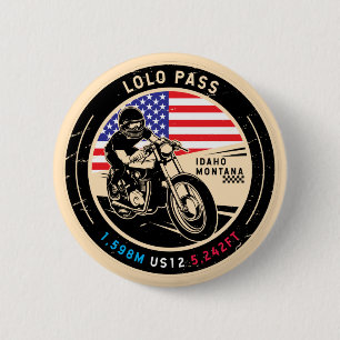 Lolo Pass Idaho-motorfiets Ronde Button 5,7 Cm