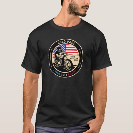 Lolo Pass Idaho-motorfiets T-shirt (Voorkant)