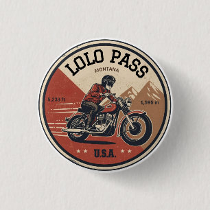Lolo Pass Road Oregon motorfietstocht Ronde Button 3,2 Cm