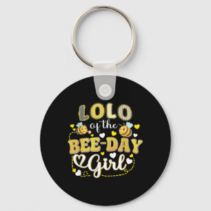 Lolo van het bij-feestje meisje grappig bij verjaa sleutelhanger