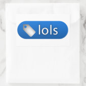 LOLS-Label Rechthoekige Sticker (Tas)