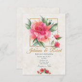 Loly Roos tuinbudget bruiloft Kaart (Voorkant / Achterkant)