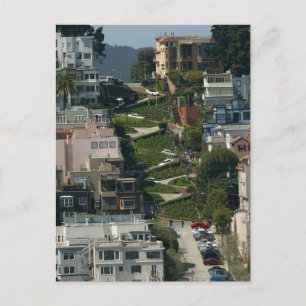 Lombard Street in San Francisco Americas Crookedes Briefkaart