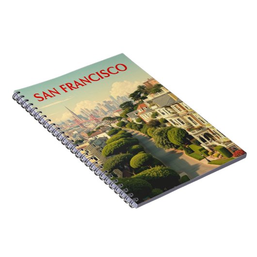 Lombard Street, San Francisco | retro Notitieboek (Rechterzijde)