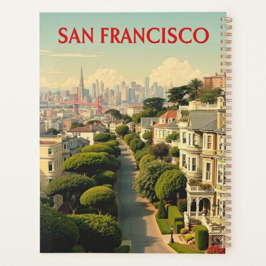 Lombard Street, San Francisco | retro Planner (Achterkant)