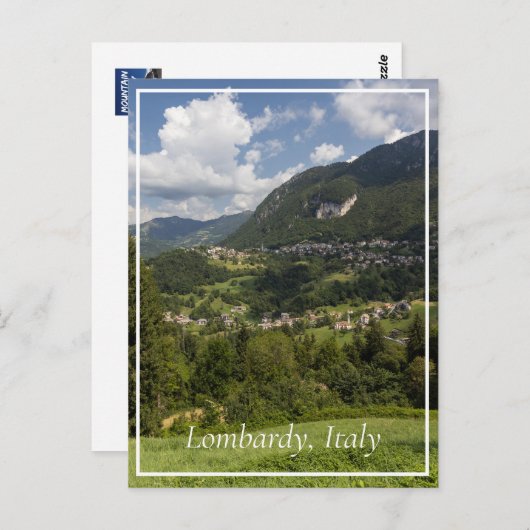 Lombardije Bergen Landschap, Italië Briefkaart (Voorkant / Achterkant)