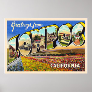 Lompoc Californië groot Briefkaart Poster