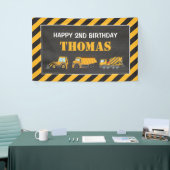 Lona Happy Birthday Construction backdrop Spandoek (Beurs)