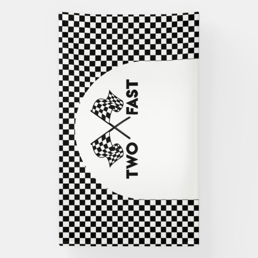 Lona Racing Birthday Two Fast backdrop banner (Verticaal)