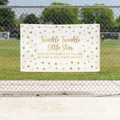 Lona Twinkle Twinkle Little Star Baby Shower sign Spandoek (Insitu)