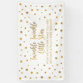 Lona Twinkle Twinkle Little Star Baby Shower sign Spandoek (Verticaal)