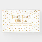 Lona Twinkle Twinkle Little Star Baby Shower sign Spandoek (Horizontaal)