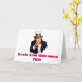 L'Oncle Sam vous accueille carte (Fleur jaune)
