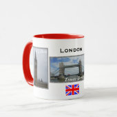 Londen 3-panel Red London Combo Mok (Voorkant links)