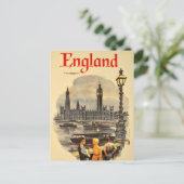 Londen Air Travel Big Ben Feestdagenkaart (Staand voorkant)