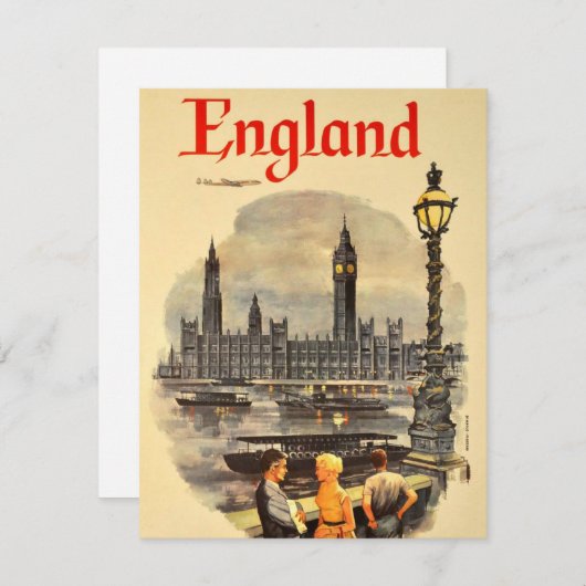 Londen Air Travel Big Ben Feestdagenkaart (Voorkant / Achterkant)