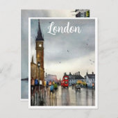 Londen aquarel briefkaart (Voorkant / Achterkant)