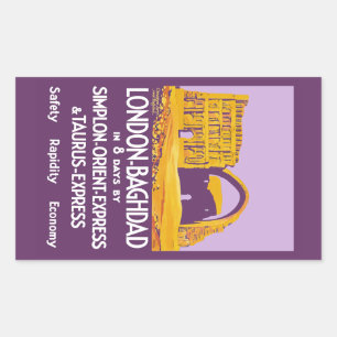 Londen - Bagdad Orient Express Rechthoekige Sticker
