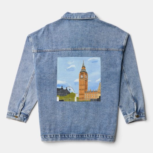 Londen Big Ben Denim Jacket (Achterkant)