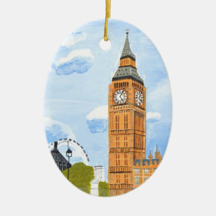 Londen Big Ben Keramisch Ornament