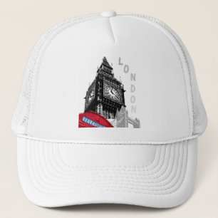 Londen Big Ben Klokkentoren Rode Telefooncel Trucker Pet