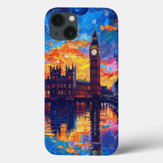 Londen Big Ben: Levendige Impressionistische Olie iPhone 13 Hoesje