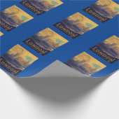  Londen Big Ben Parlement Thames River Cadeaupapier (Hoek)