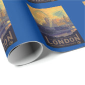  Londen Big Ben Parlement Thames River Cadeaupapier (Rol Hoek)