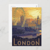  Londen Big Ben Parlement Thames River Feestdagenkaart (Voorkant / Achterkant)