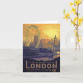  Londen Big Ben Parlement Thames River Kaart (Gele Bloem)