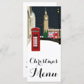 Londen bij het kerstmenu menu (Voorkant / Achterkant)