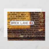 Londen - Brick Lane Feestdagenkaart (Voorkant / Achterkant)