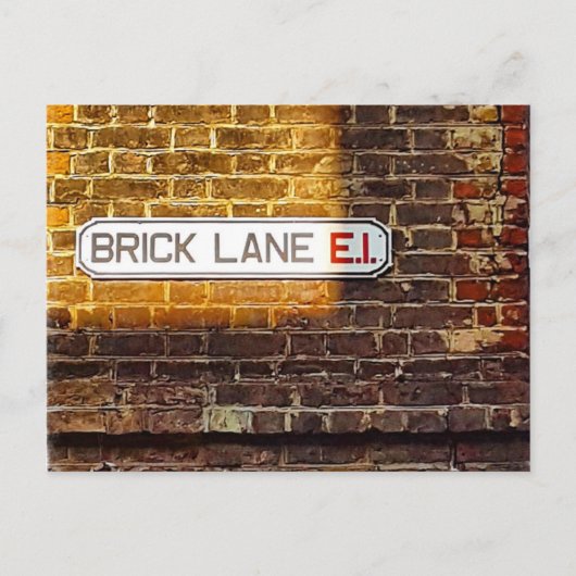 Londen - Brick Lane Feestdagenkaart (Voorkant)