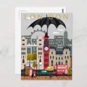 Londen Briefkaart (Voorkant / Achterkant)