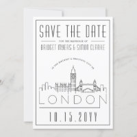 Londen bruiloft | Gestileerde skyline De datum ops