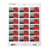 Londen Bus Adres Labels  (Full Sheet)