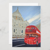 Londen Bus Uitnodiging  (Voorkant / Achterkant)