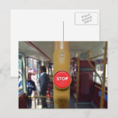 Londen bushalte knop uitzicht briefkaart (Voorkant / Achterkant)