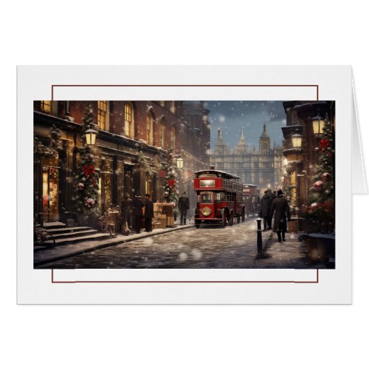  Londen Christmas Street Scene (Voorkant Horizontaal)
