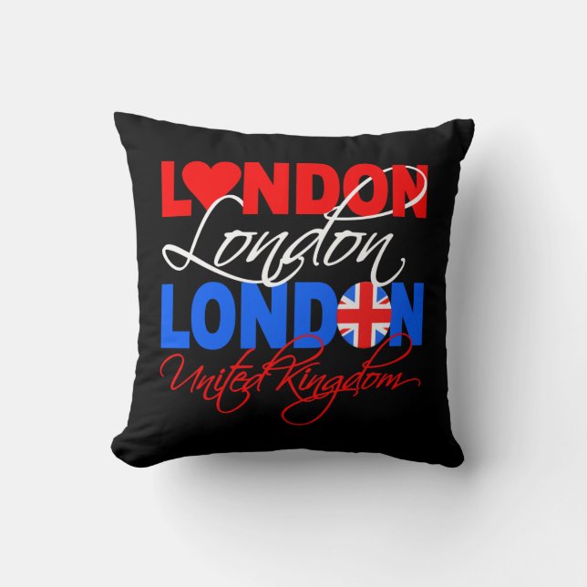 Londen custom worp kussen (Voorkant)