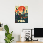 Londen Dark Art Poster (Thuiskantoor)