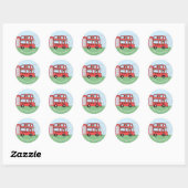Londen Double Decker Bus Kids Verjaardag Sticker (Vel)