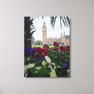 Londen Elizabeth Tower classic uitzicht canvas pri Afdruk