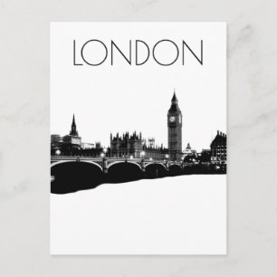 Londen en Big Ben Briefkaart