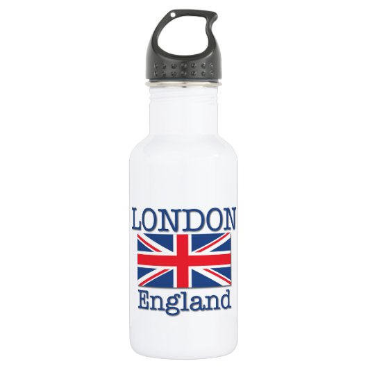 Londen en Union Jack Waterfles (Voorkant)