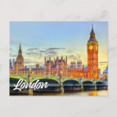 Londen, Engeland | Big Ben Briefkaart (Voorkant)