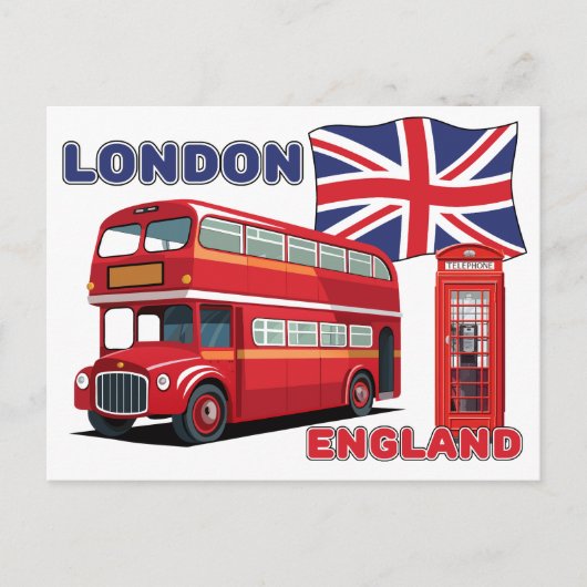 Londen Engeland Briefkaart (Voorkant)